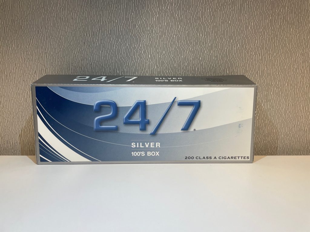 24/7 Silver 100’s Box Cigarettes S & O Wholesale