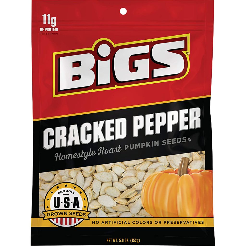 Bigs Pumpkin seeds cracked pepper 5OZ S & O Wholesale