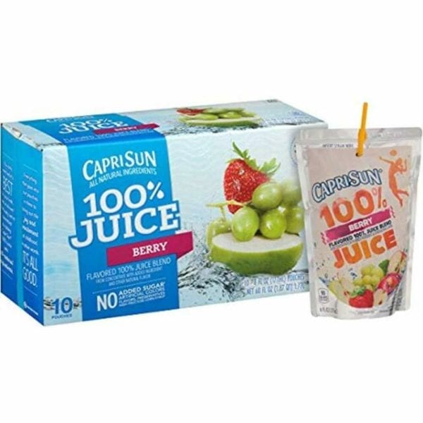 caprisun, juice, berry, 100% juice