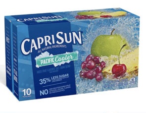 caprisun, pacific cooler, juice, kids, 100% juice